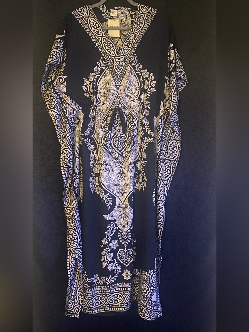 Exist - NWT Black Paisley-Print Kaftan OSFM